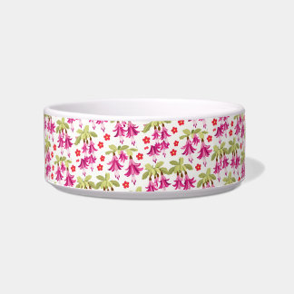 Écuelle Pink Fuchsia Floral Pattern – Retro Botanical