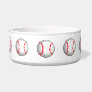 Écuelle Piquer rouge de base-ball blanc