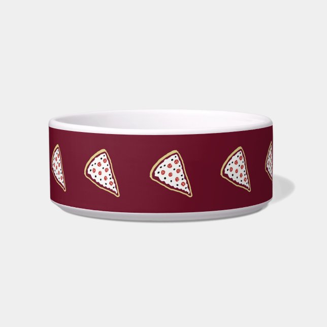 Écuelle Pizza Slices Pet Bowl (Rouge Tomate) (Devant)