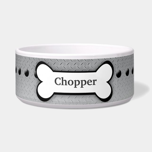 Écuelle Plaque en métal Customisé chien animal de compagni (Devant)