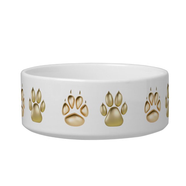 Écuelle Plaques d'or (Gold Paws Dog Bowl 
Dishwasher safe and microwave safe!)