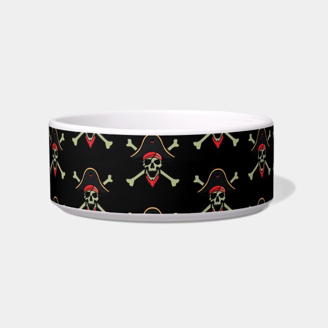 Écuelle Plat d'animal familier de pirate (Gauche)