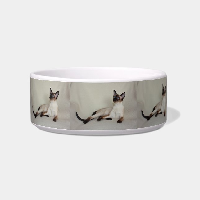 Écuelle Plat de cuvette de chat de Jazell de chat siamois (Droite)