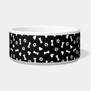 Écuelle Poches Coeur Chien Et Sac fourre-tout Noir Os Crav