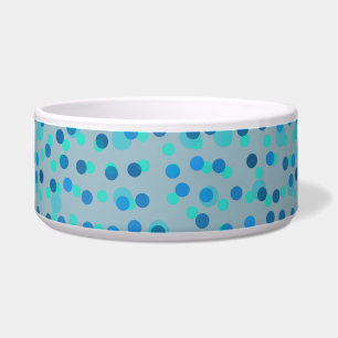 Écuelle points bleus, turquoise et gris-bleu