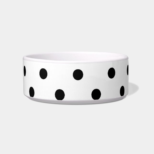 Écuelle pois noirs en arrière - plan blanc (Devant)