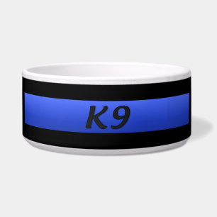 Écuelle Police K9 - Bol mince en ligne bleue