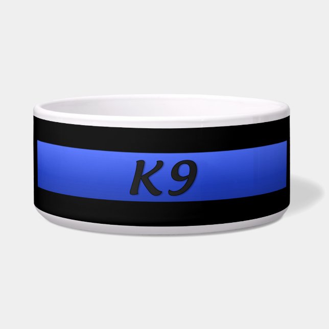 Écuelle Police K9 - Bol mince en ligne bleue (Devant)