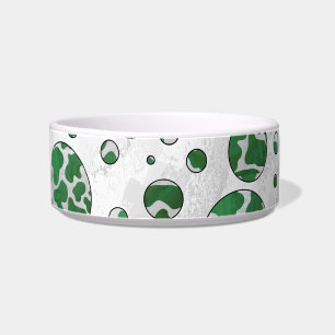 Écuelle Polis Dot Vache vert et blanc Impression