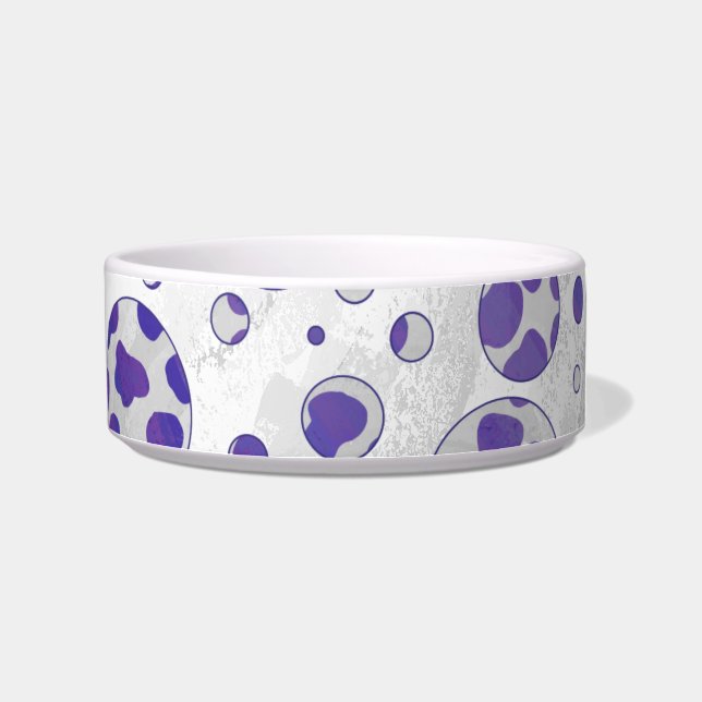 Écuelle Polka blanc et violet dalmate (Droite)
