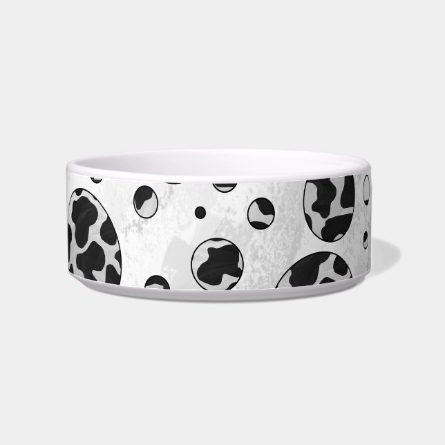 Écuelle Polka Dot Vache noir et blanc (Droite)