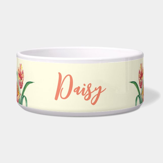 Écuelle Pour Animaux de compagnie Aquarelle Parrot jaune T (Devant)