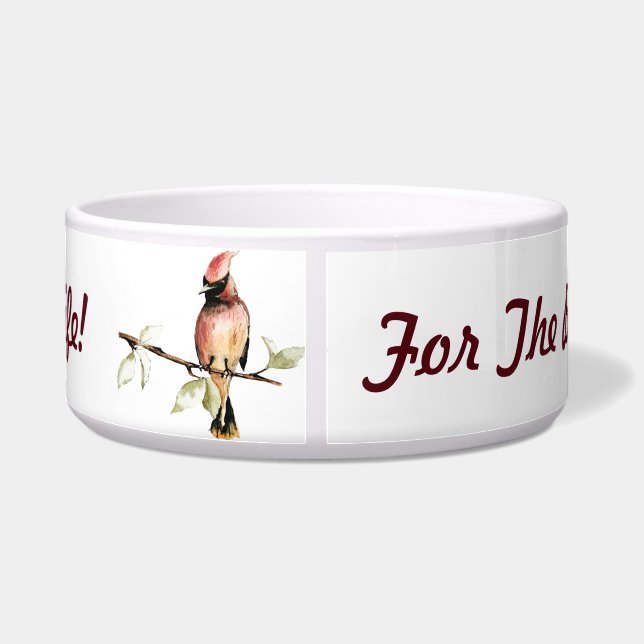 Écuelle Pour le meilleur chien...Cardinal Bird Dog Bowl (Dos)