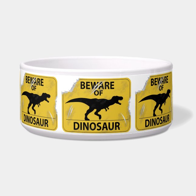 Écuelle Prenez garde du dinosaure (endommagé) (Devant)