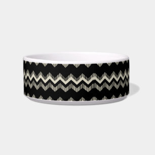 Écuelle Preppy Girl Motif noir et gris Chevron