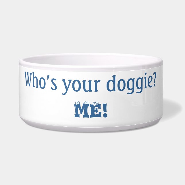 Écuelle Qui est votre chien de citation Doggie (Devant)