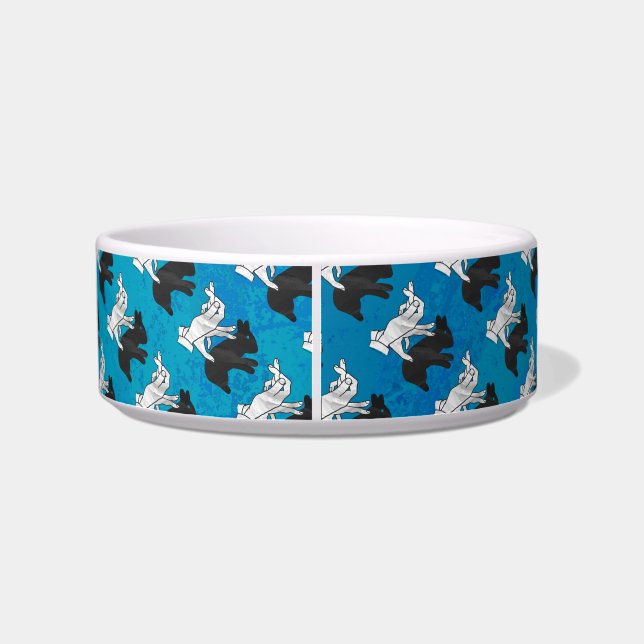 Écuelle Rabbit d'ombre sur bleu (Dos)