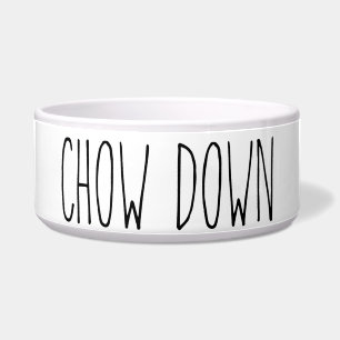 Écuelle RAE DUNN Inspiré Chow Down Pet Food Bowl