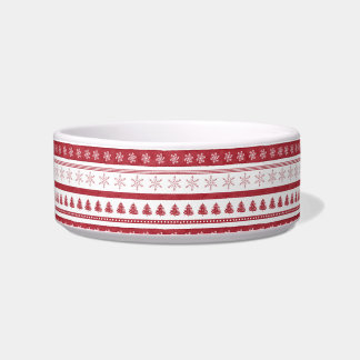 Écuelle Red Christmas Stripes Pet Bowl