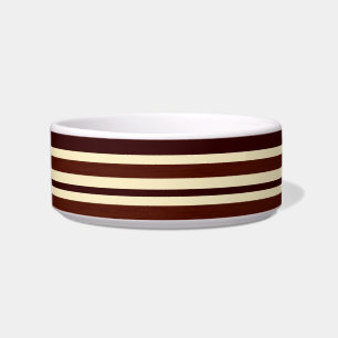 Écuelle Retro Brown Crème rayures Motif Pet Bowl