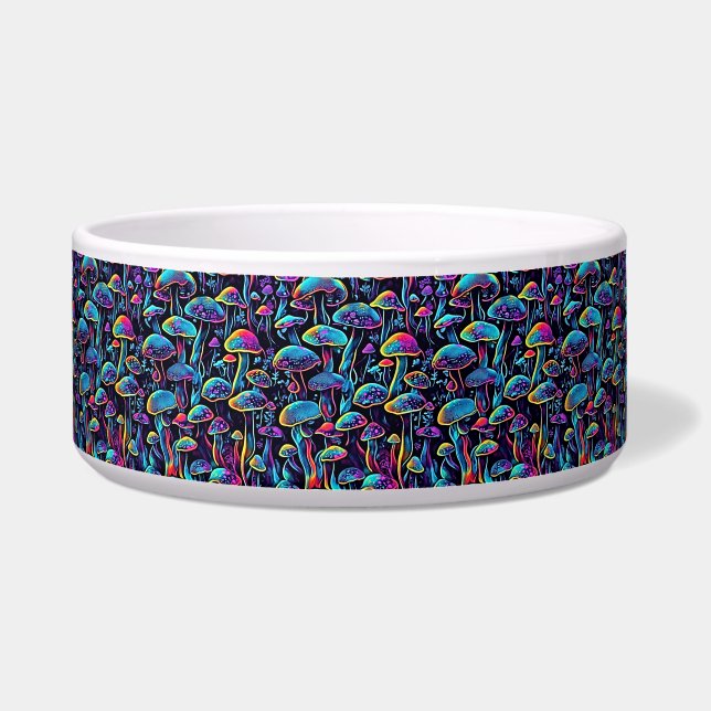 Écuelle Retro Glow Mushroom Art Bowl - Vibrant & Super! (Devant)