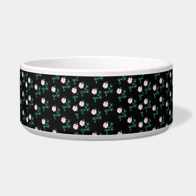 Écuelle Rose de chien - Motif floral sur Arrière - plan no (Devant)