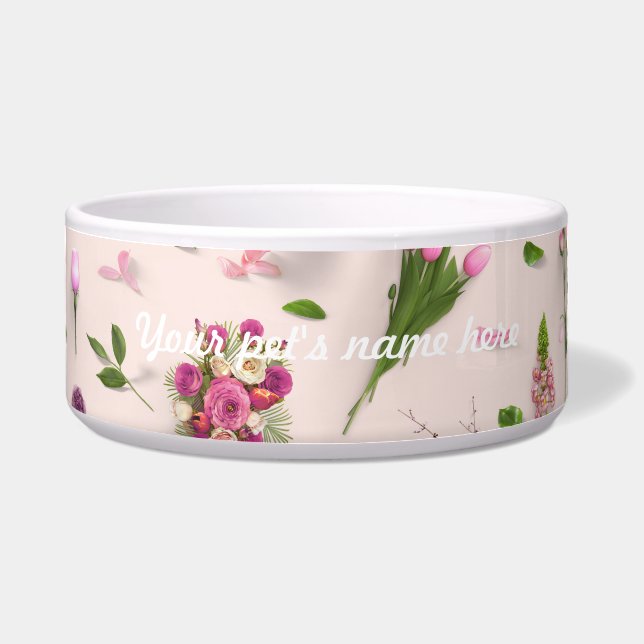 Écuelle Rose dispersé de fleurs (Devant)