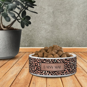 Écuelle Rose Gold Chic Motif Léopard Personnalisé Animal