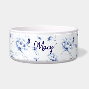 Écuelle Rose Oiseau Bleu Chinoiserie Florale