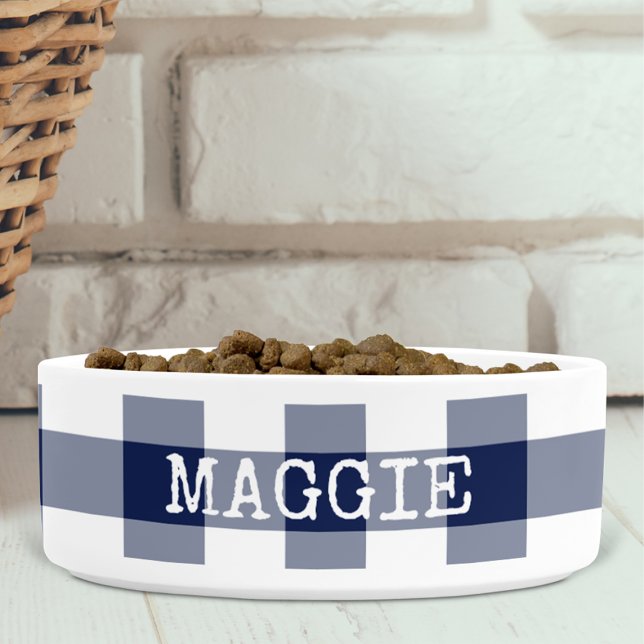 Écuelle Rustique Marine Bleu En vichy Plaid Personnalisé (Créateur téléchargé)