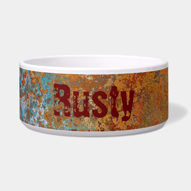 Écuelle Rusty, Verdigris, Grunge Steampunk Personnalisé (Devant)