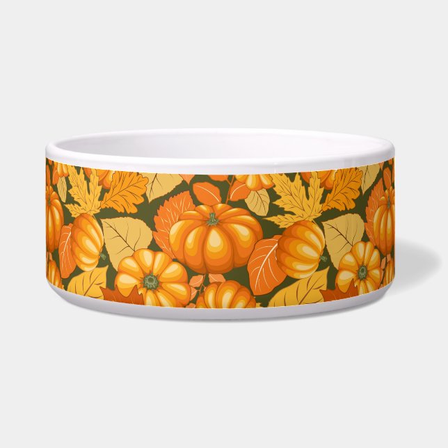 Écuelle Saison d'automne Halloween Citrouille Motif (Devant)