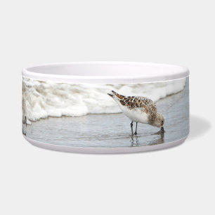 Écuelle Sandpipers sur la plage Photo Ceramic Pet Bowl