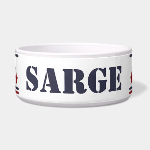 Écuelle Sarge Patriotic Dog Bowl MODIFIABLE