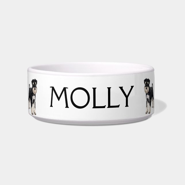 Écuelle Schnauzer Céramique Personnalisé Pet Bowl (Devant)