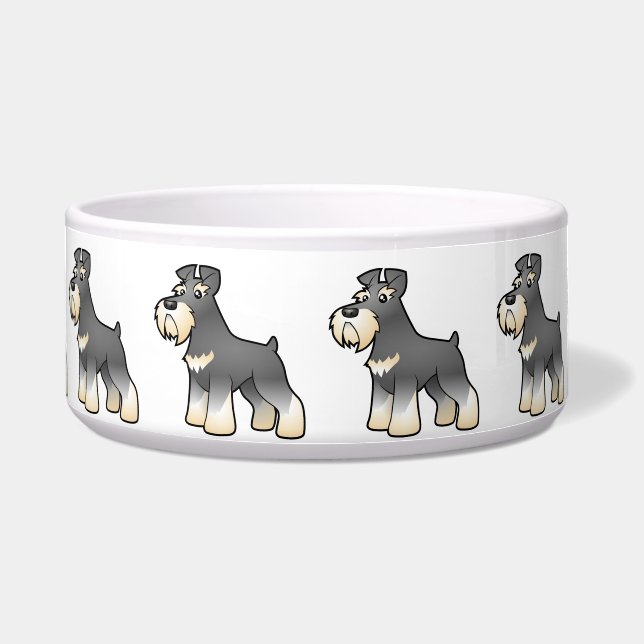 Écuelle Schnauzer géant/standard/miniature de bande (Devant)