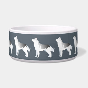 Écuelle Silver Siberian Husky Basic race personnalisable