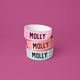Écuelle Simple Graphique Moderne Rose Clair à Carreaux Fém