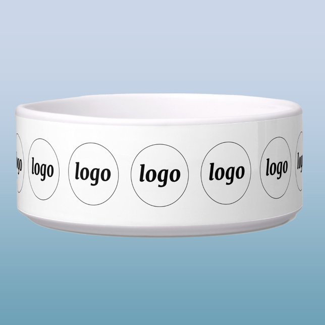 Écuelle Simple logo Entreprise Promotionnel Animal de comp (Simple logo pattern business branding promotional dog bowl for a pet friendly company)