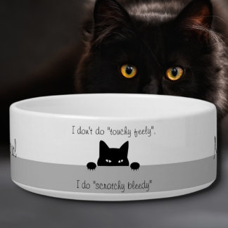 Écuelle Sneaky Cat Touchy Feely Ceramic Pet Bowl