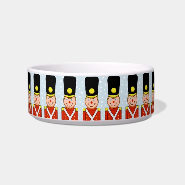Écuelle Soldats de Noël classiques Céramique Pet Bowl (Devant)