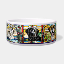 Stained Glass Dog Bowl