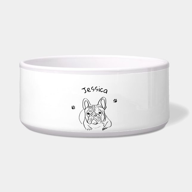 Écuelle Stylish Bulldog Minimaliste  (Devant)
