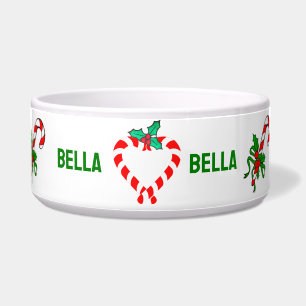 Écuelle Sucre de canne de Noël Pet Food Bowl, Animal Dog,
