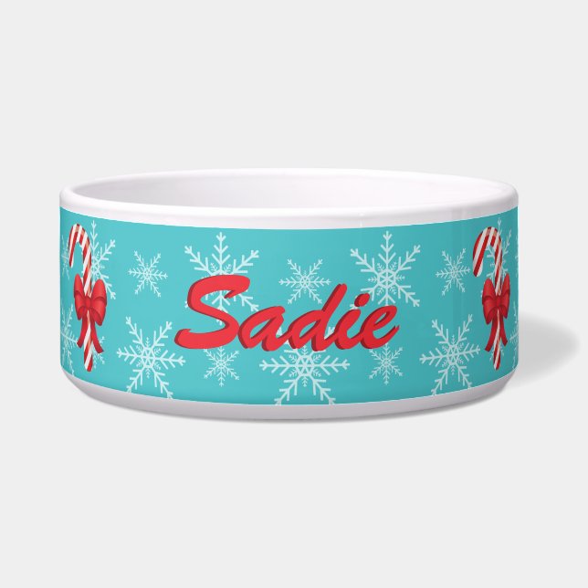 Écuelle Sucres de canne de Noël Festif Avec Nom Personnali (Devant)