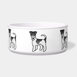 Écuelle Terrier Fox à fil de fer noir et blanc Chien de de