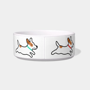 Écuelle Terriers mignons de Jack Russell - plat de chien