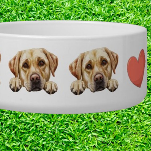Écuelle Thème personnalisable Labrador Retriever doré qui  (Créateur téléchargé)