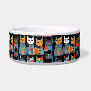 Écuelle Tie chat aquarelle amusant pour amateur de chat an