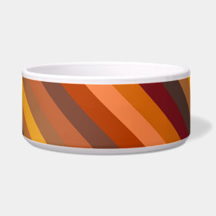 Écuelle Tons Brown et orange rayés